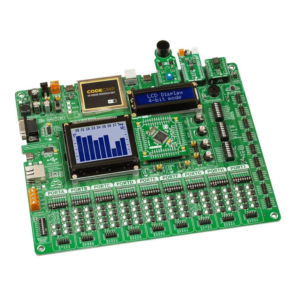 Mikroelektronika d.o.o. MIKROE-4820 EasyPIC PRO V7a PIC Development Board - The Debug Store UK