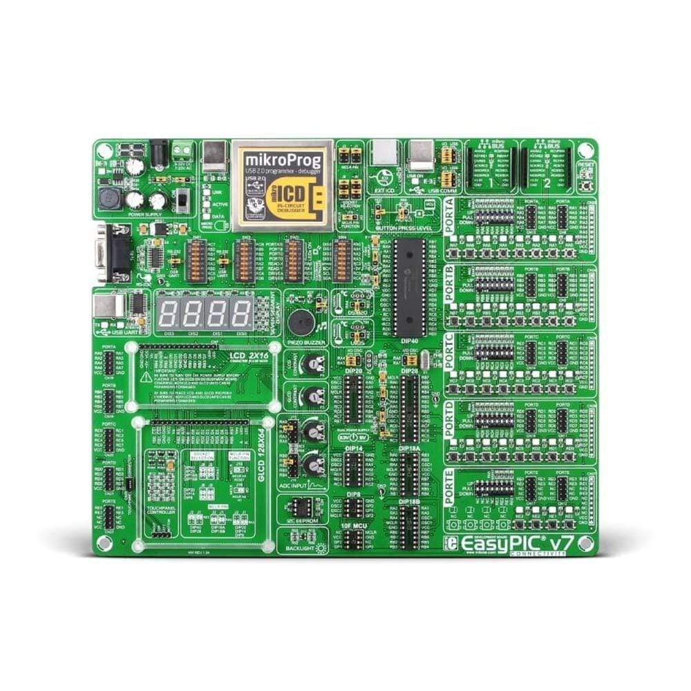 Mikroelektronika d.o.o. MIKROE-798 EasyPIC v7 Development Board - The Debug Store UK