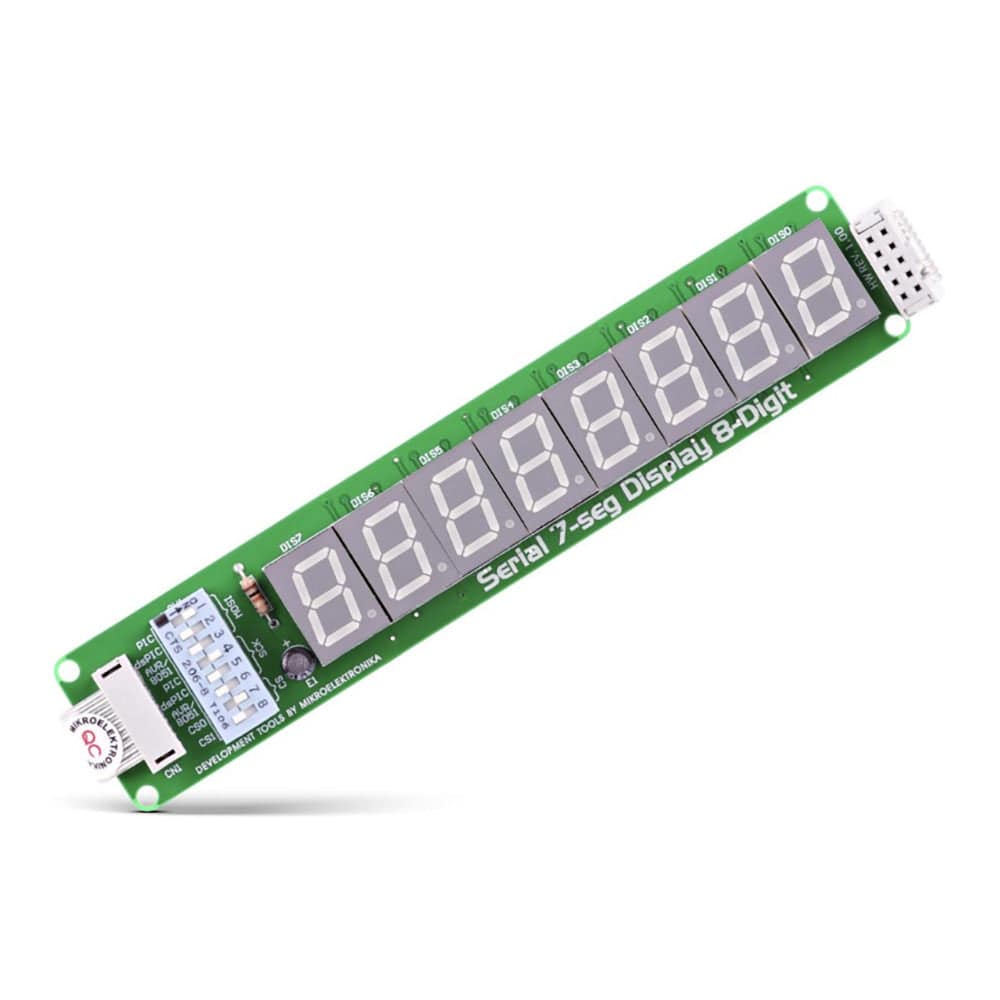 Mikroelektronika d.o.o. MIKROE-392 Serial 7-Seg 8-Digit Board - The Debug Store UK