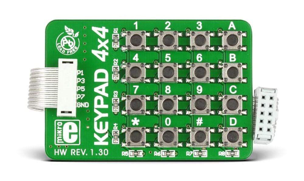 Mikroelektronika d.o.o. MIKROE-86 Keypad 4x4 Board - The Debug Store UK