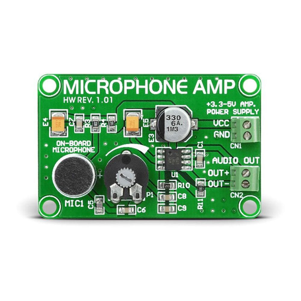 Mikroelektronika d.o.o. MIKROE-333 Microphone AMP Board - The Debug Store UK