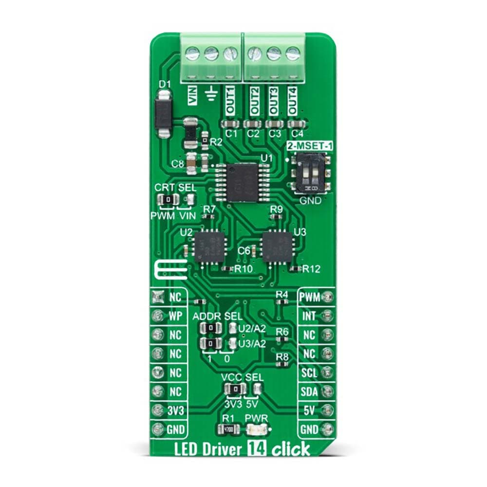 Mikroelektronika d.o.o. MIKROE-4996 LED Driver 14 Click Board - The Debug Store UK