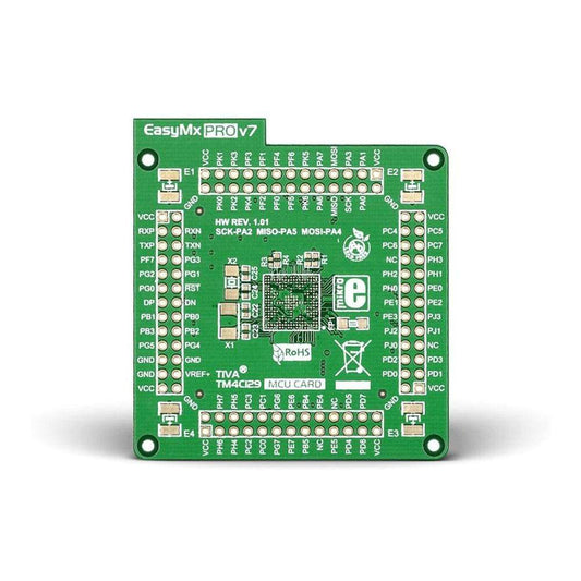Mikroelektronika d.o.o. MIKROE-1623 EasyMx PRO v7 for Tiva Empty MCU Card for 212-pin BGA TM4C129 series - The Debug Store UK