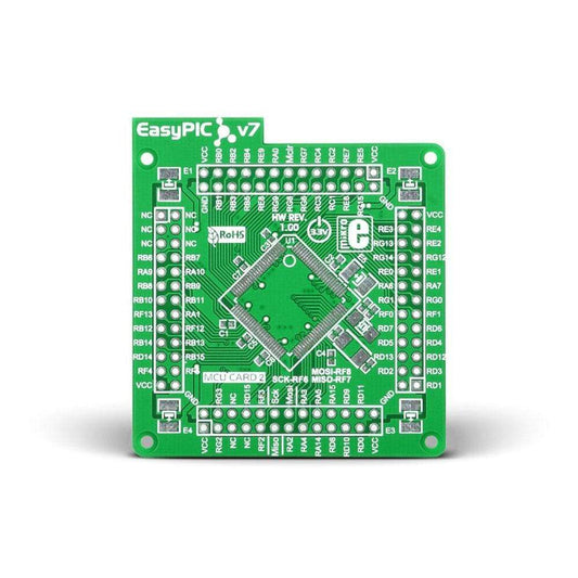 Mikroelektronika d.o.o. MIKROE-1292 EasyPIC Fusion v7 Empty MCU card2 100pin TQFP PF - The Debug Store UK