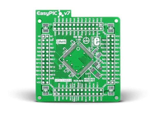 Mikroelektronika d.o.o. MIKROE-1290 EasyPIC Fusion v7 Empty MCU card2 100pin TQFP PT - The Debug Store UK