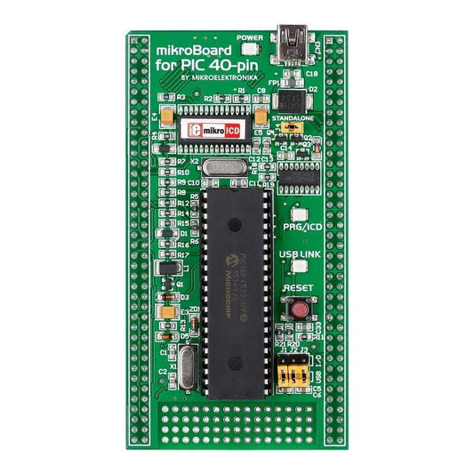 Mikroelektronika d.o.o. MIKROE-1029 MikroBoard for PIC 40-pin with PIC18F4520 - The Debug Store UK