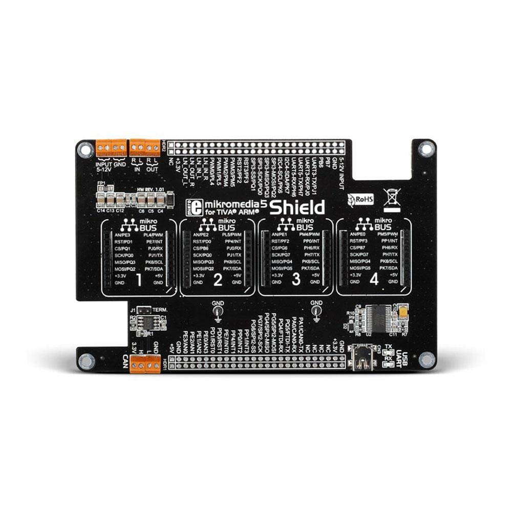 Mikroelektronika d.o.o. MIKROE-1529 MikroMedia 5 for Tiva Shield - The Debug Store UK