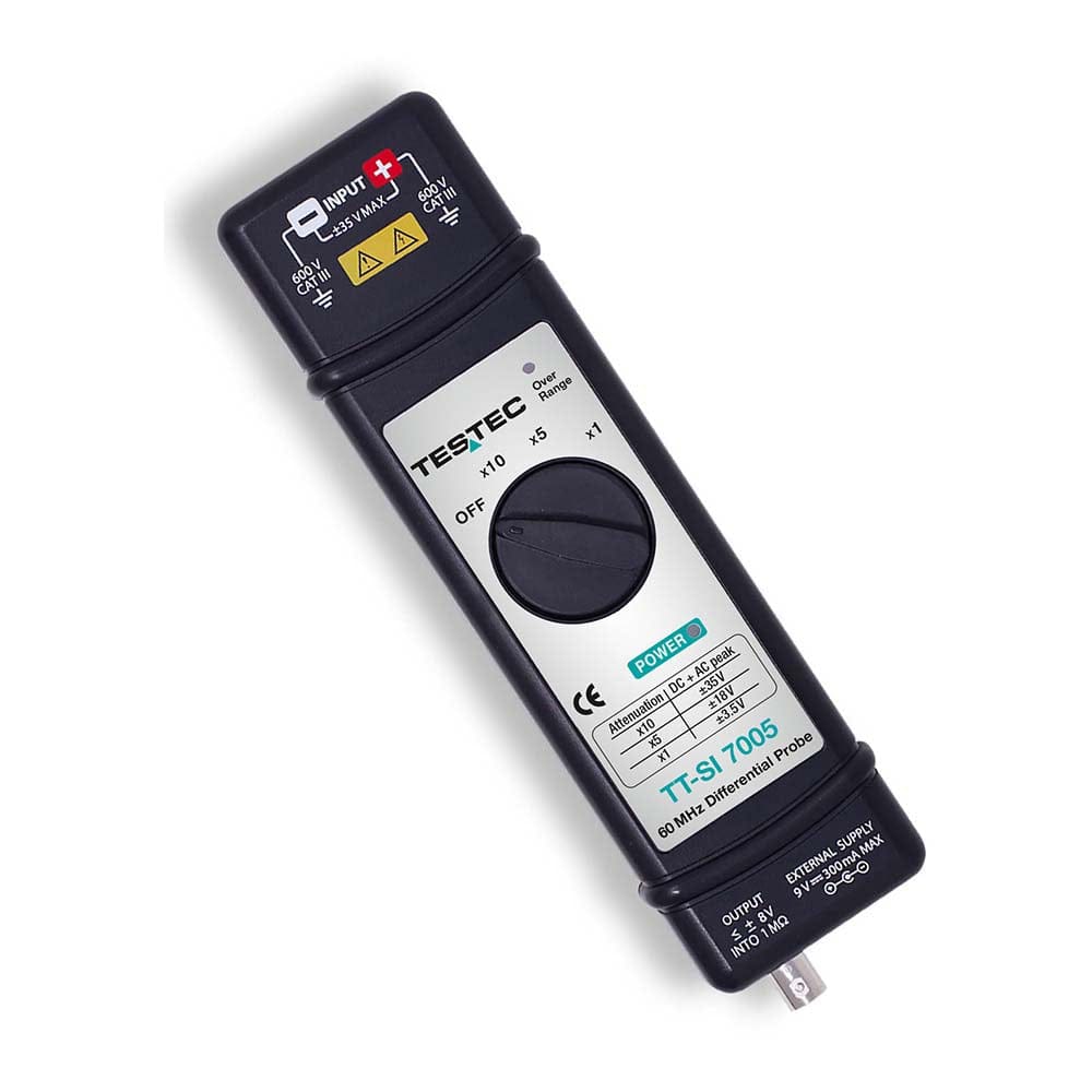 TESTEC Elektronik GmbH TT-SI 7005 60MHz (x1: ±3.5V to x10: ±35V) TT-SI-7005 TESTEC TT-SI 7000 Series Active Differential Probes - The Debug Store UK