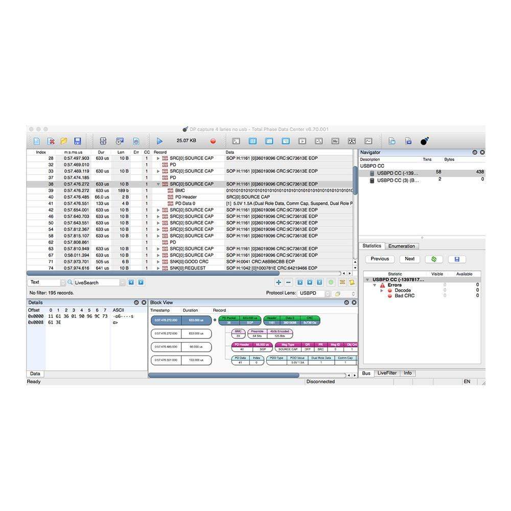 Total Phase, Inc TP350110 Total Phase USB Power Delivery Analyser - The Debug Store UK