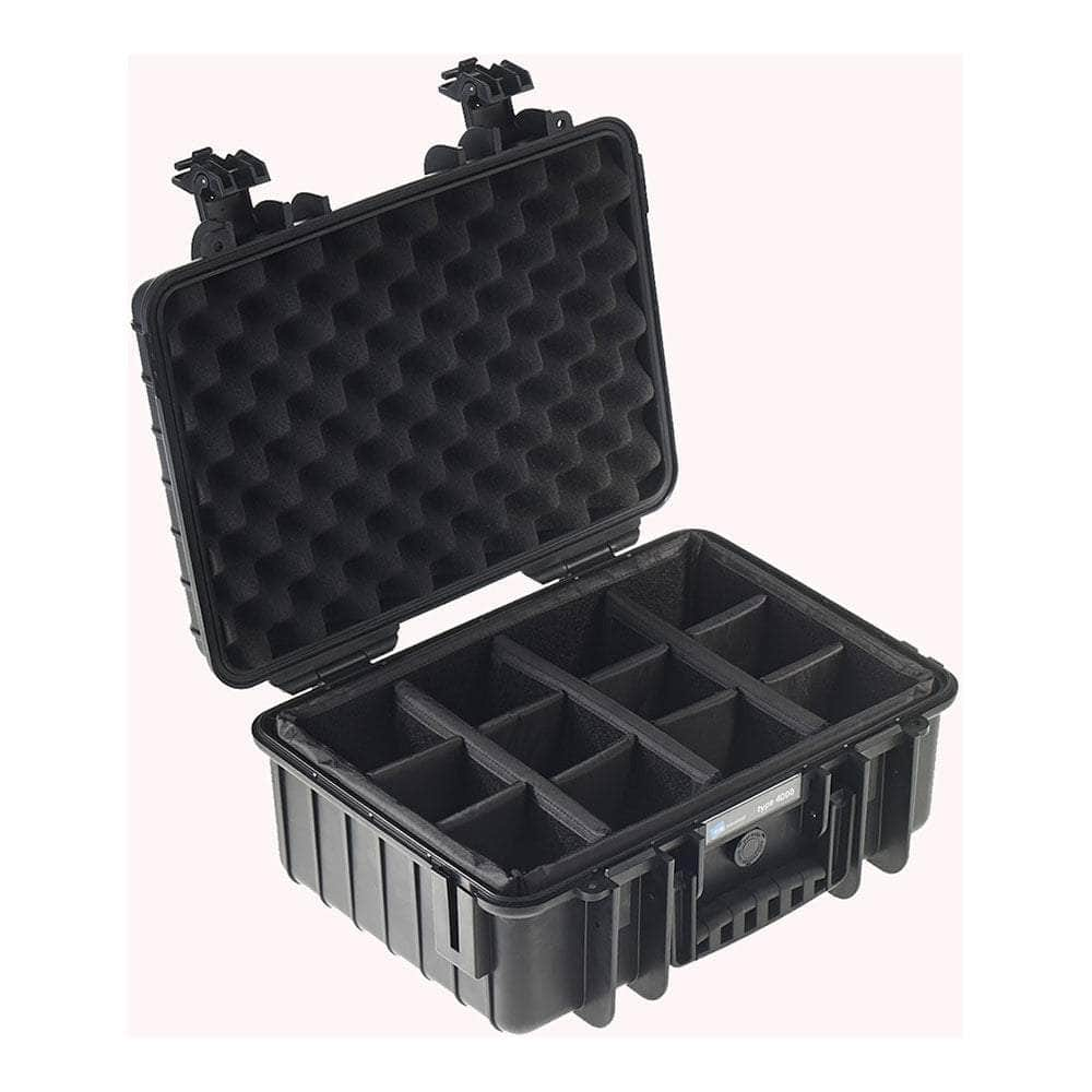 B&W International GmbH Black / Padded Dividers BW4000/B/RPD B&W Type 4000 Rugged Outdoor.Case - The Debug Store UK