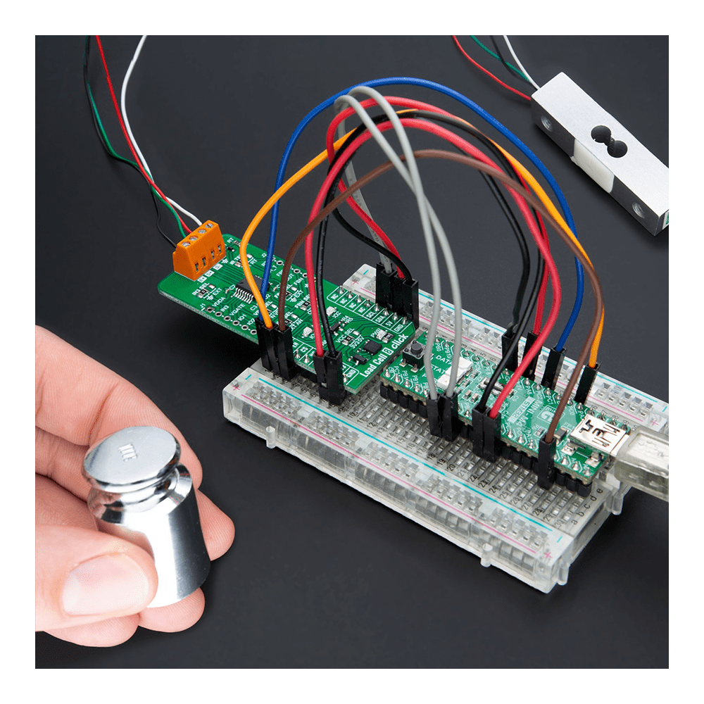 Debug Store MIKROE-6060 Load Cell 8 Click Board™ - High-Precision Weight Measurement Solution for Engineers - The Debug Store UK