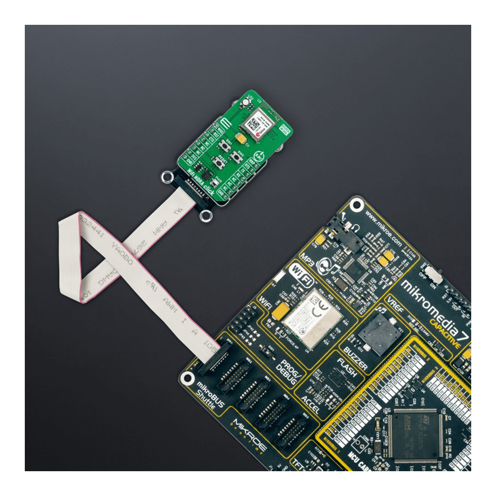 mikroe MIKROE-6217 WiFi NORA Click Board™ - Dual-Band WiFi & BLE Connectivity Solution for Professional Applications - The Debug Store UK