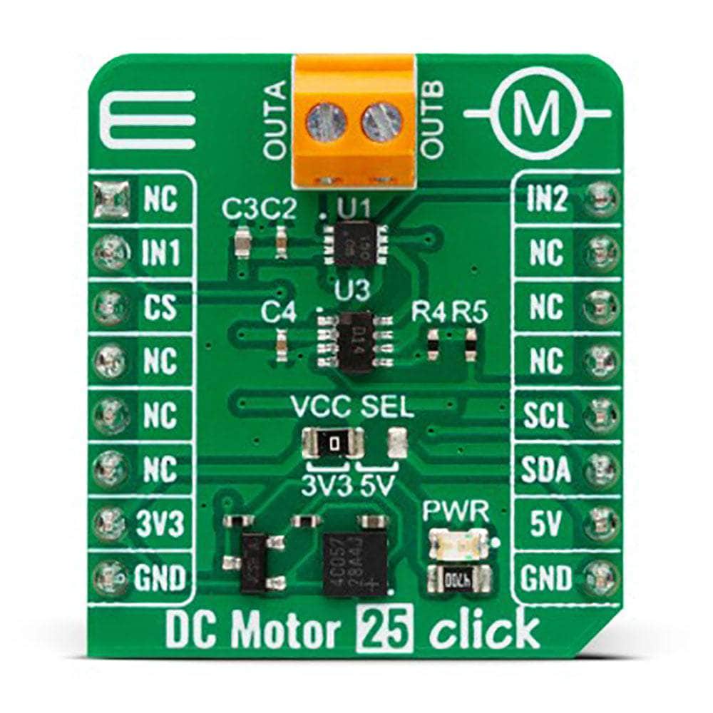 Mikroelektronika d.o.o. MIKROE-5523 DC Motor 25 Click Board - The Debug Store UK