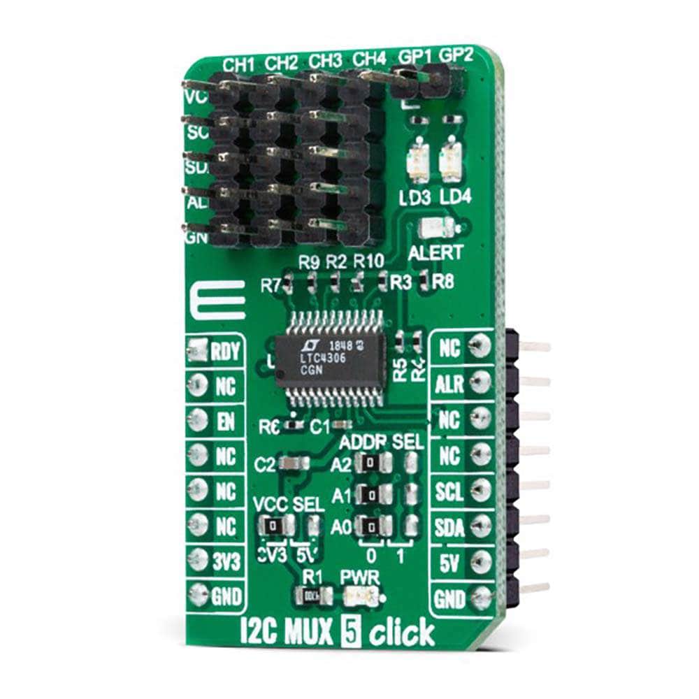 Mikroelektronika d.o.o. MIKROE-4453 I2C to MUX 5 Click Board™ - The Debug Store UK