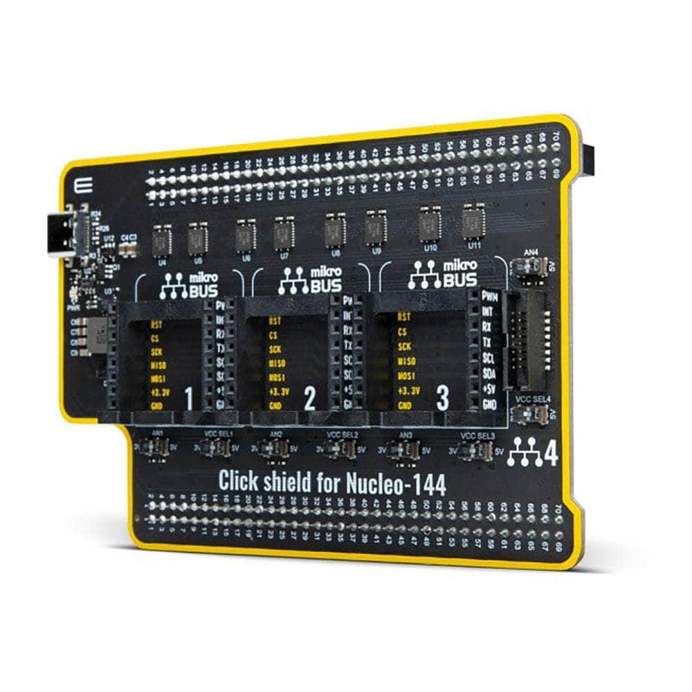 Mikroelektronika d.o.o. MIKROE-5487 Click Shield for Nucleo-144 - The Debug Store UK