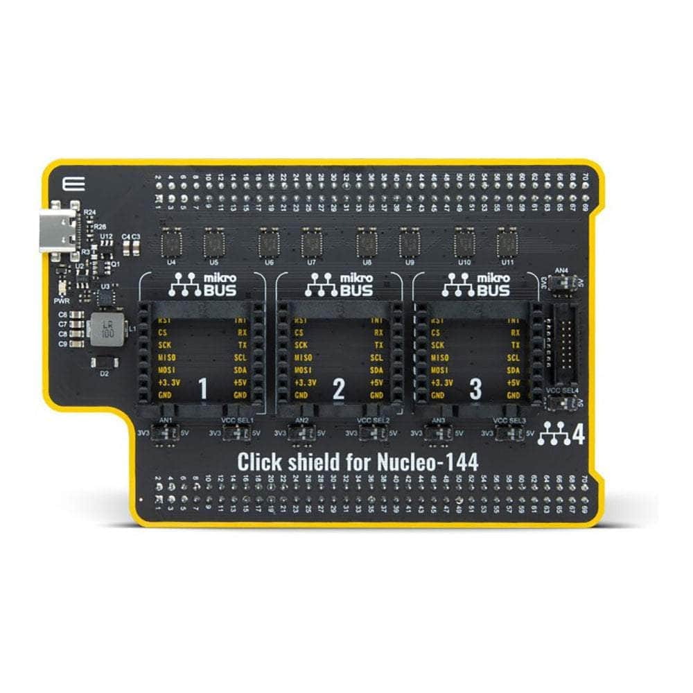 Mikroelektronika d.o.o. MIKROE-5487 Click Shield for Nucleo-144 - The Debug Store UK