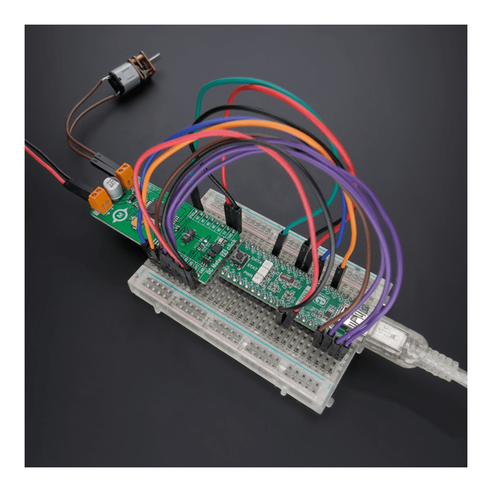 Mikroelektronika d.o.o. MIKROE-5537 DC Motor 24 Click Board™: Precision Control for Brushed DC Motors - The Debug Store UK