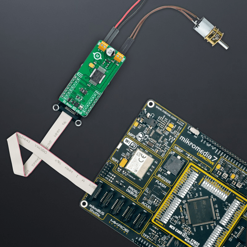 Mikroelektronika d.o.o. MIKROE-5537 DC Motor 24 Click Board™: Precision Control for Brushed DC Motors - The Debug Store UK