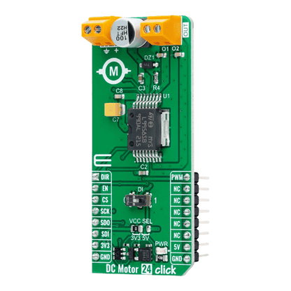 Mikroelektronika d.o.o. MIKROE-5537 DC Motor 24 Click Board™: Precision Control for Brushed DC Motors - The Debug Store UK