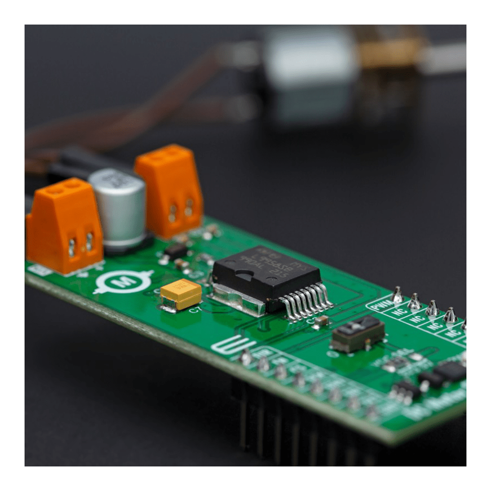 Mikroelektronika d.o.o. MIKROE-5537 DC Motor 24 Click Board™: Precision Control for Brushed DC Motors - The Debug Store UK