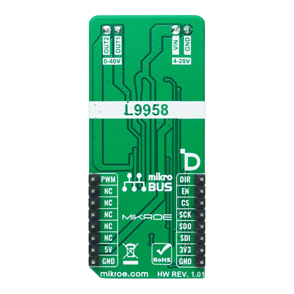 Mikroelektronika d.o.o. MIKROE-5537 DC Motor 24 Click Board™: Precision Control for Brushed DC Motors - The Debug Store UK