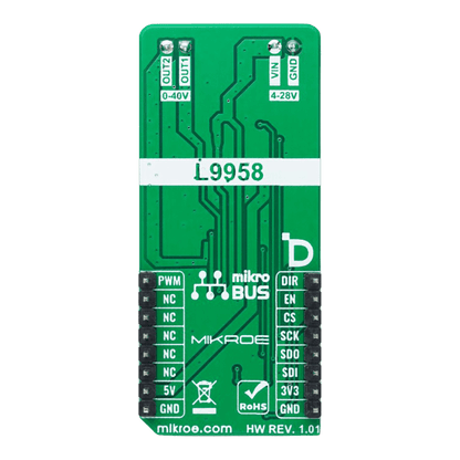 Mikroelektronika d.o.o. MIKROE-5537 DC Motor 24 Click Board™: Precision Control for Brushed DC Motors - The Debug Store UK