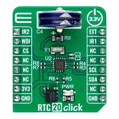 Mikroelektronika d.o.o. MIKROE-5600 RTC 20 Click Board™ - High-Precision Real-Time Clock for Embedded Systems - The Debug Store UK