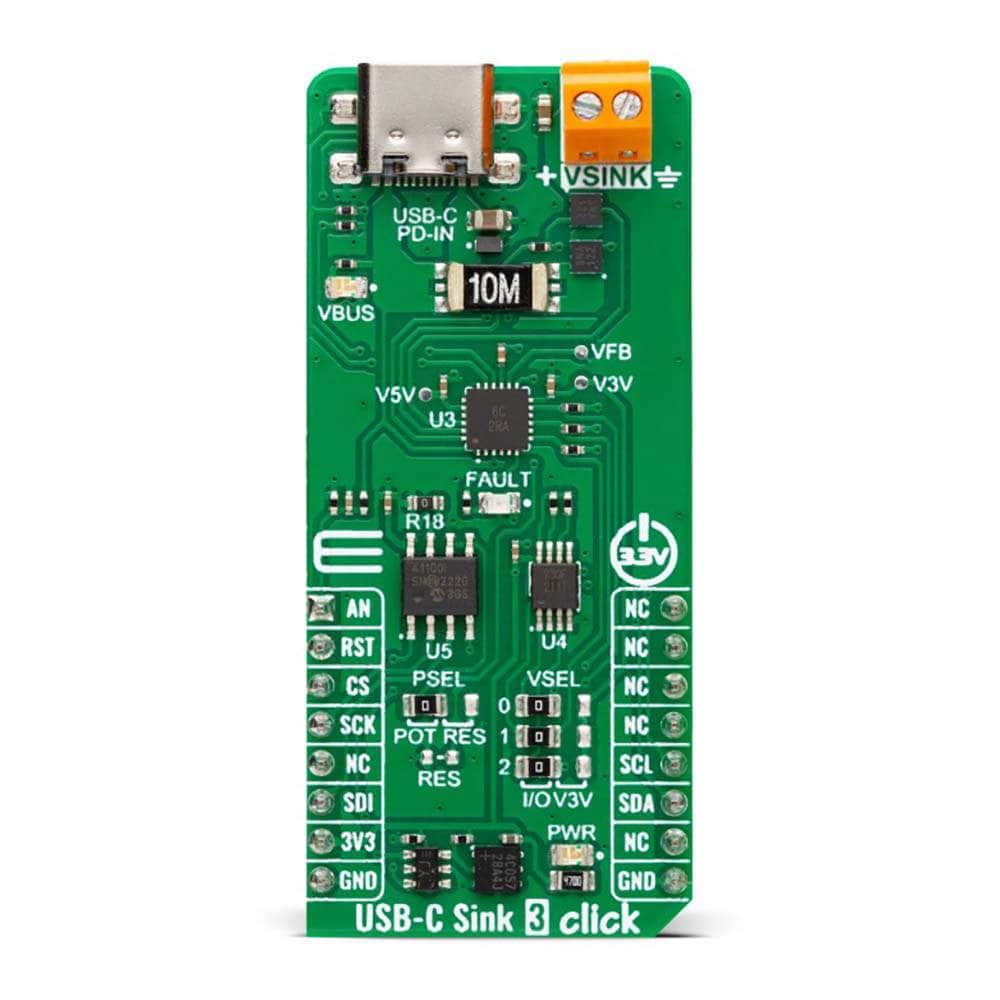 Mikroelektronika d.o.o. MIKROE-5791 USB-C Sink 3 Click Board™ - The Debug Store UK