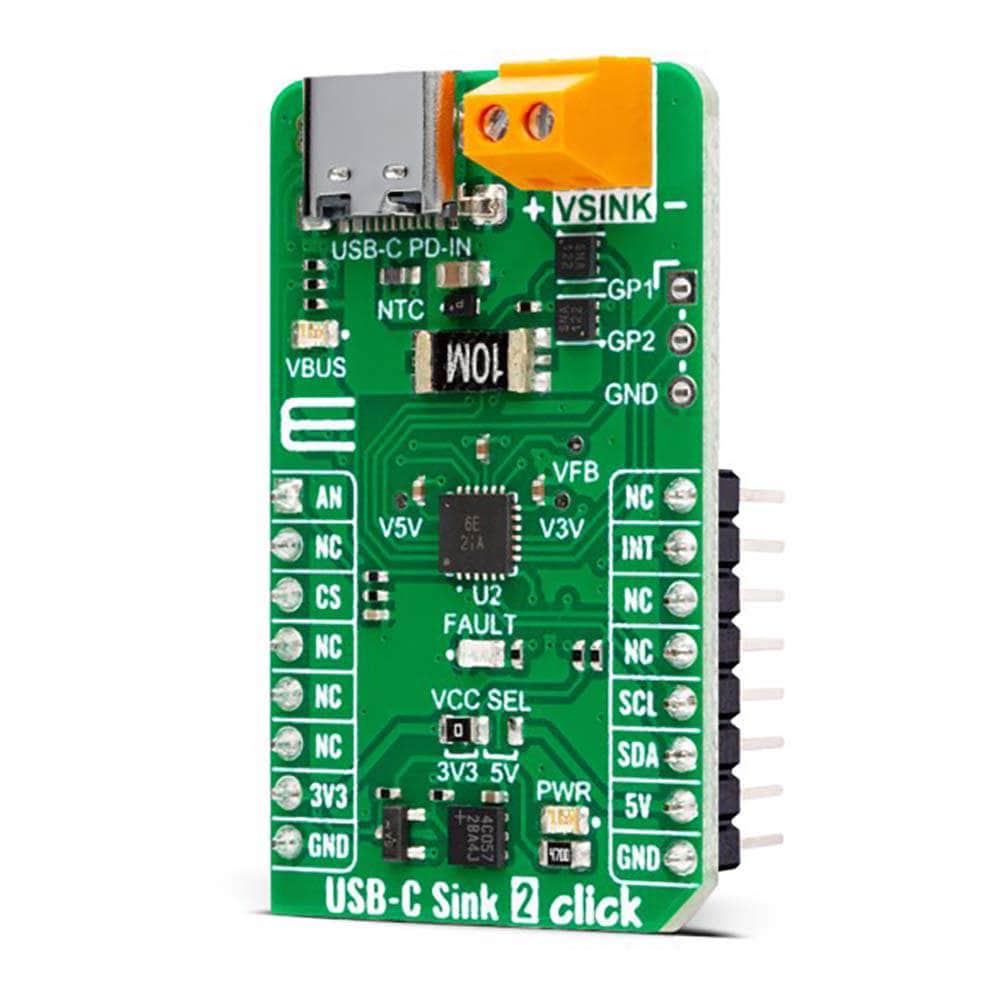 Mikroelektronika d.o.o. MIKROE-5792 USB-C Sink 2 Click Board™ - The Debug Store UK