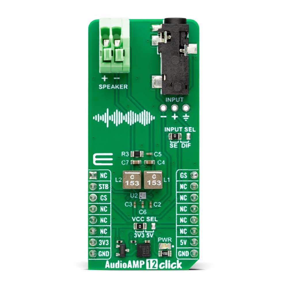 Mikroelektronika d.o.o. MIKROE-5796 AudioAMP 12 Click Board™ - The Debug Store UK