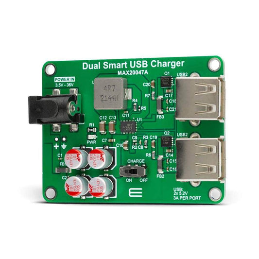 Mikroelektronika d.o.o. MIKROE-5799 Dual Smart USB Charger - The Debug Store UK