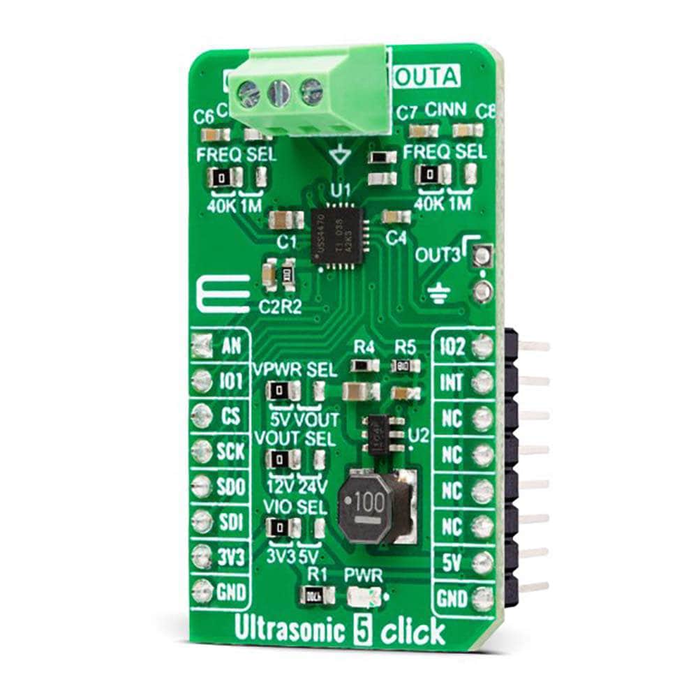 Mikroelektronika d.o.o. MIKROE-5804 Ultrasonic 5 Click Board™ - The Debug Store UK