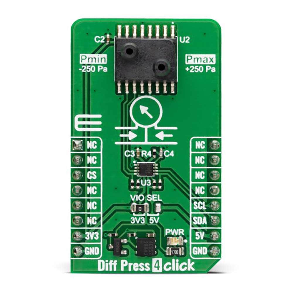 Mikroelektronika d.o.o. MIKROE-5868 Diff Press 4 Click Board™ - The Debug Store UK