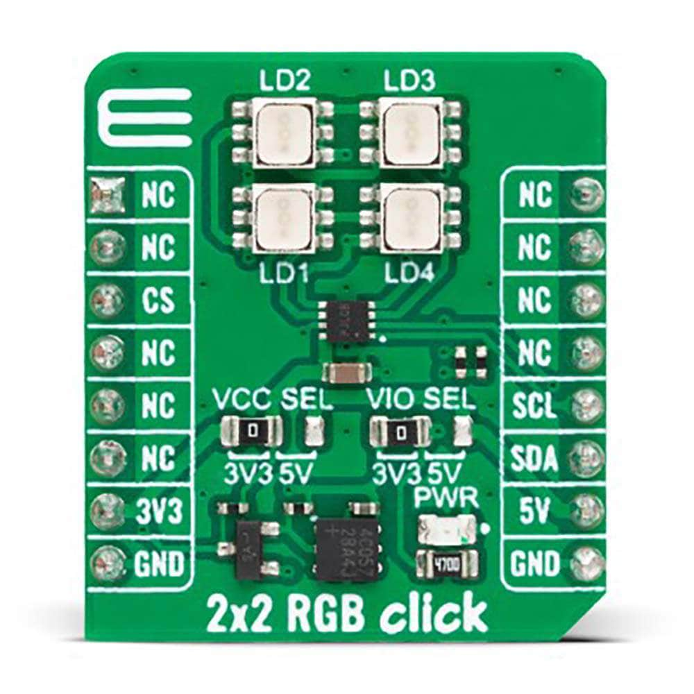 Mikroelektronika d.o.o. MIKROE-5917 2x2 RGB Click Board - The Debug Store UK