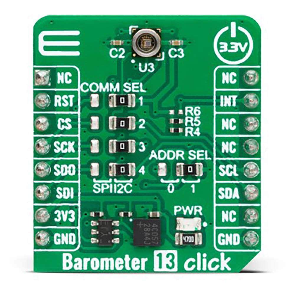 Mikroelektronika d.o.o. MIKROE-5921 Barometer 13 Click Board™ - The Debug Store UK