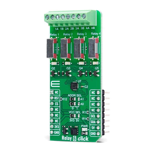 Mikroelektronika d.o.o. MIKROE-6001 Relay 6 Click Board - The Debug Store UK