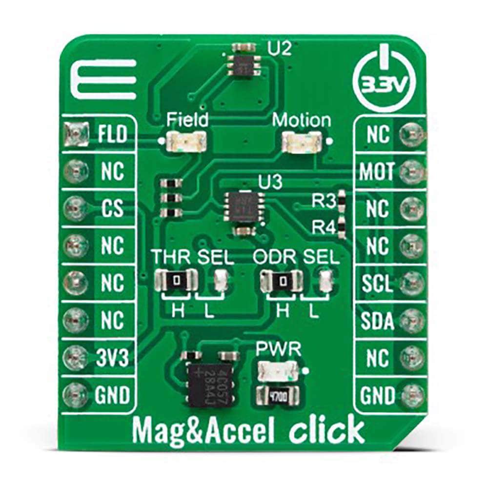 Mikroelektronika d.o.o. MIKROE-6027 Mag & Accel Click Board - The Debug Store UK
