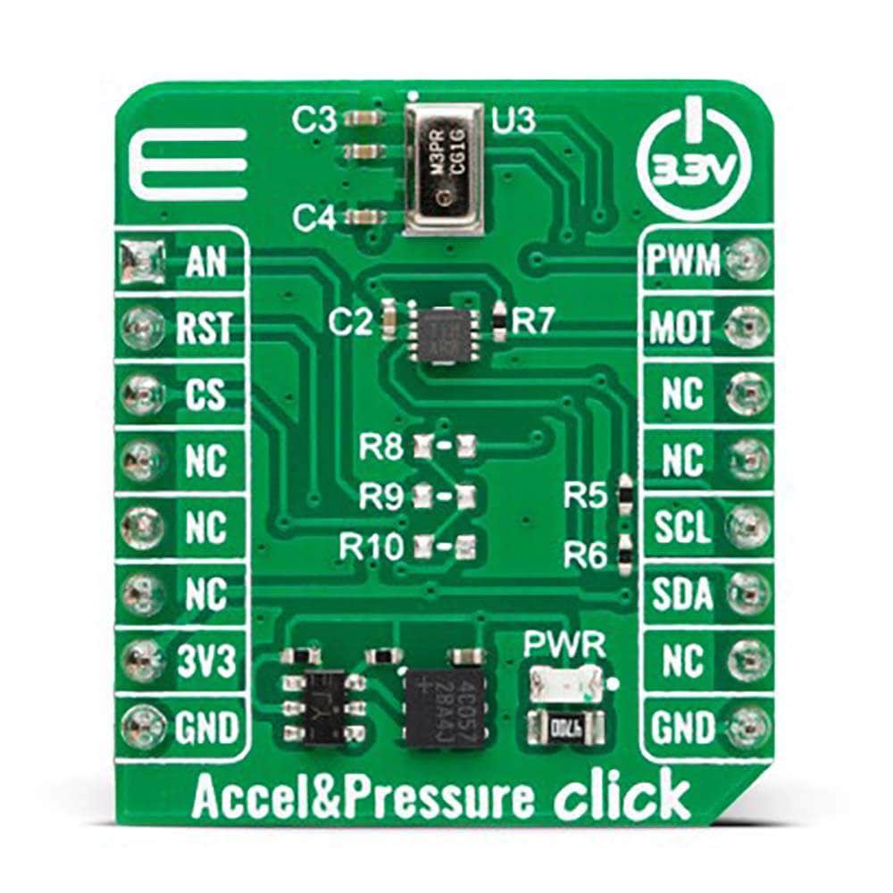 Mikroelektronika d.o.o. MIKROE-6028 Accel & Pressure Click Board - The Debug Store UK