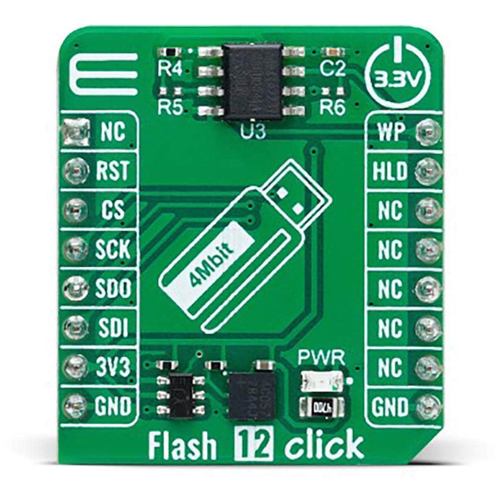 Mikroelektronika d.o.o. MIKROE-6036 Flash 12 Click Board - The Debug Store UK