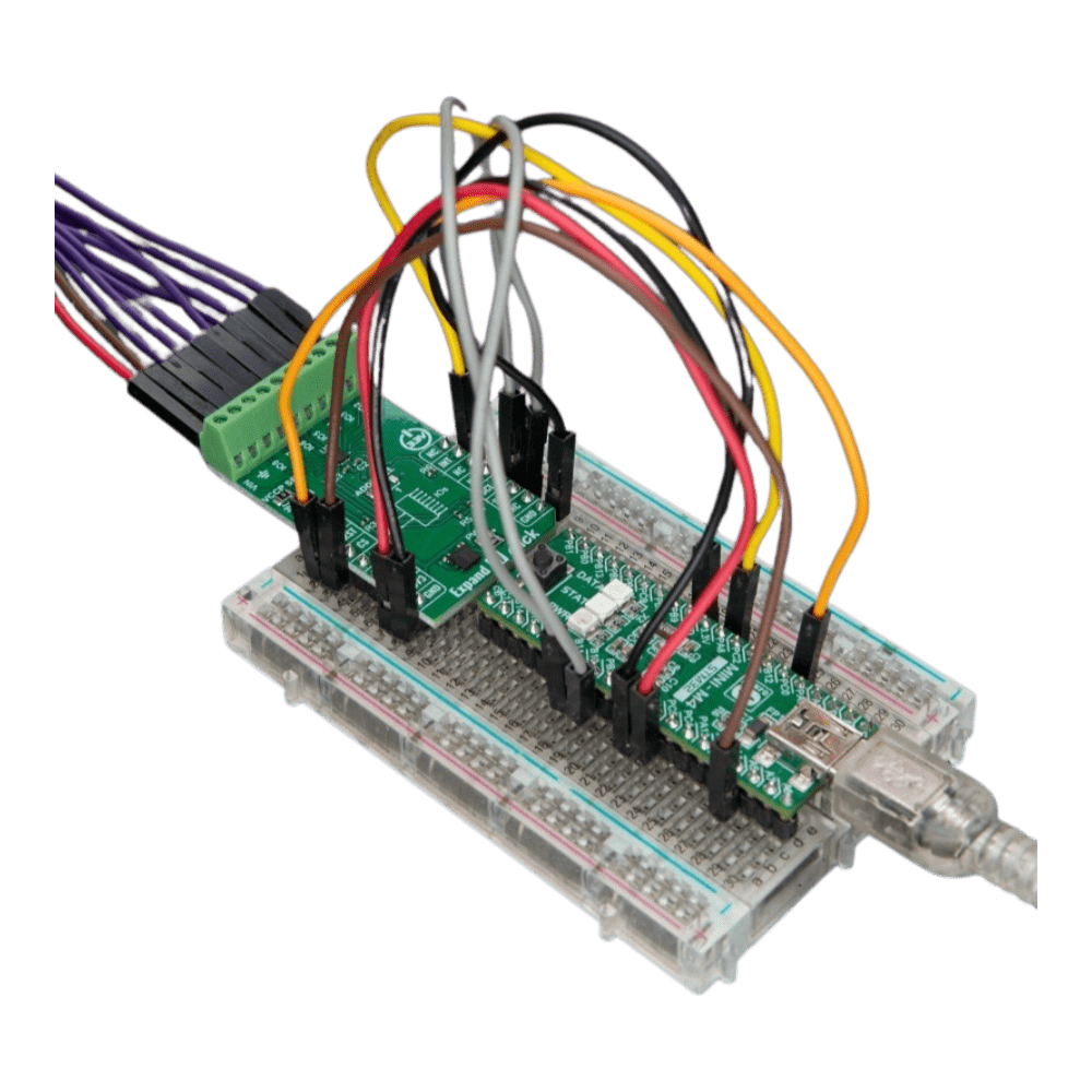 Mikroelektronika d.o.o. MIKROE-6054 Expand 17 Click Board™ - 8-Bit I/O Expander Board for Enhanced System Control - The Debug Store UK