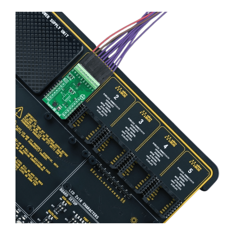 Mikroelektronika d.o.o. MIKROE-6054 Expand 17 Click Board™ - 8-Bit I/O Expander Board for Enhanced System Control - The Debug Store UK