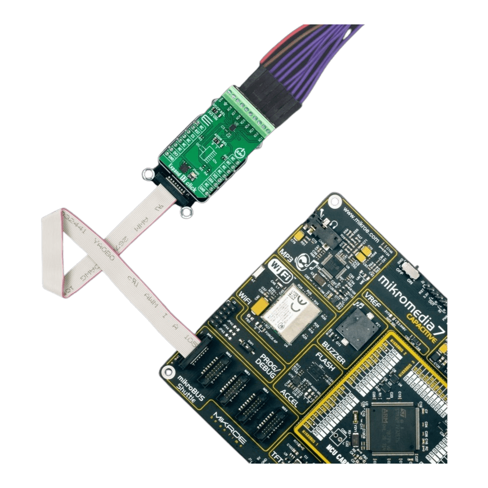 Mikroelektronika d.o.o. MIKROE-6054 Expand 17 Click Board™ - 8-Bit I/O Expander Board for Enhanced System Control - The Debug Store UK