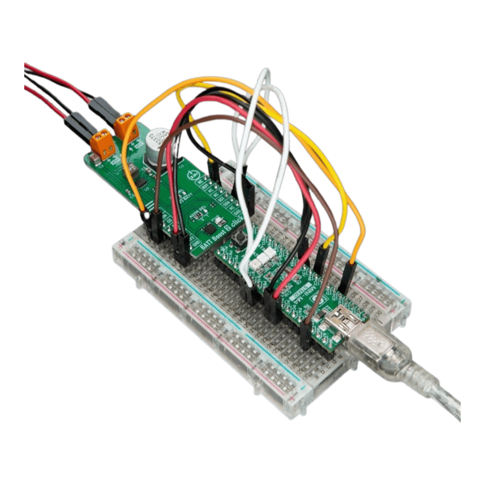 Mikroelektronika d.o.o. MIKROE-6098 BATT-BOOST 2 Click - Advanced Battery Management and Voltage Boost Module - The Debug Store UK