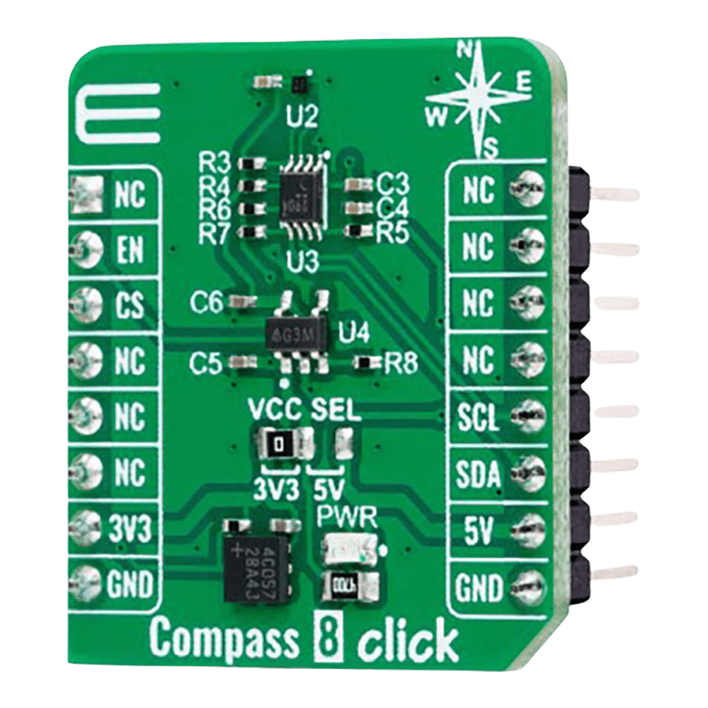 Mikroelektronika d.o.o. MIKROE-6099 Compass 8 Click Board - The Debug Store UK