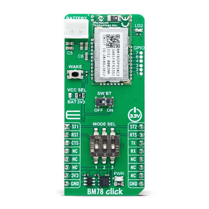 Mikroelektronika d.o.o. MIKROE-6114 BM78 Click Board - Bluetooth Module for Seamless Connectivity - The Debug Store UK