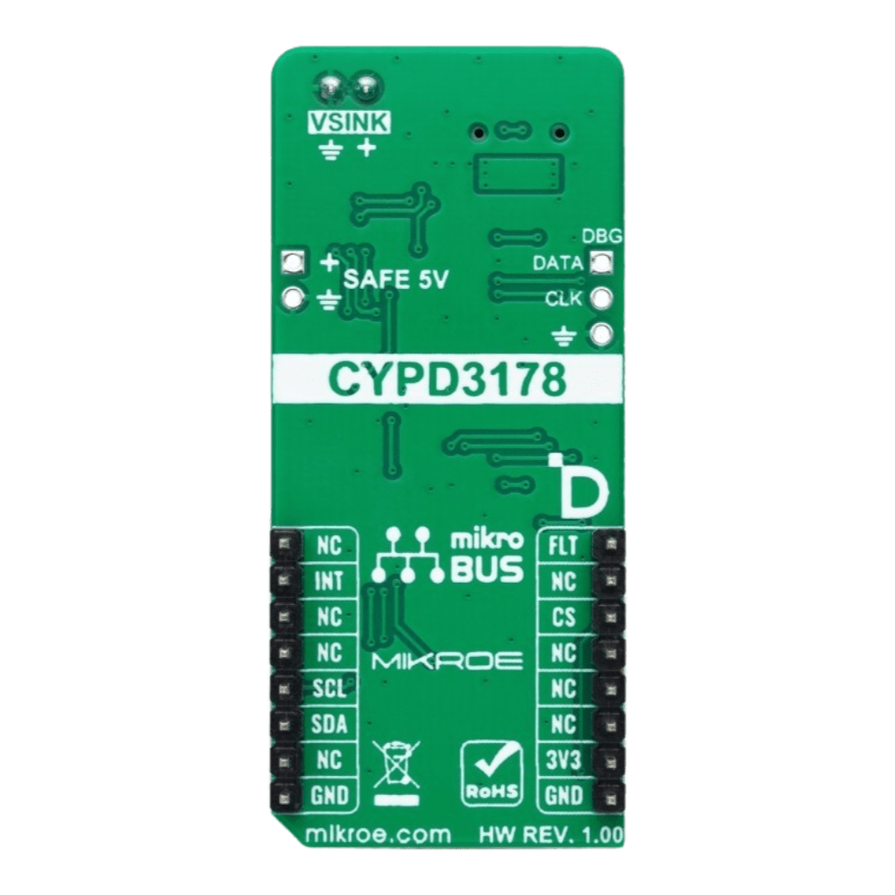 Mikroelektronika d.o.o. MIKROE-6124 USB Type-C Power Sink Controller for Versatile Device Charging - The Debug Store UK