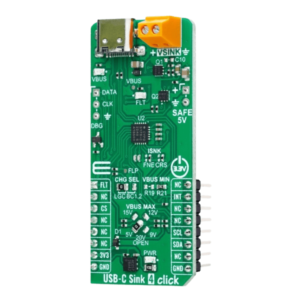 Mikroelektronika d.o.o. MIKROE-6124 USB Type-C Power Sink Controller for Versatile Device Charging - The Debug Store UK