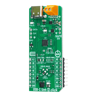 Mikroelektronika d.o.o. MIKROE-6124 USB Type-C Power Sink Controller for Versatile Device Charging - The Debug Store UK