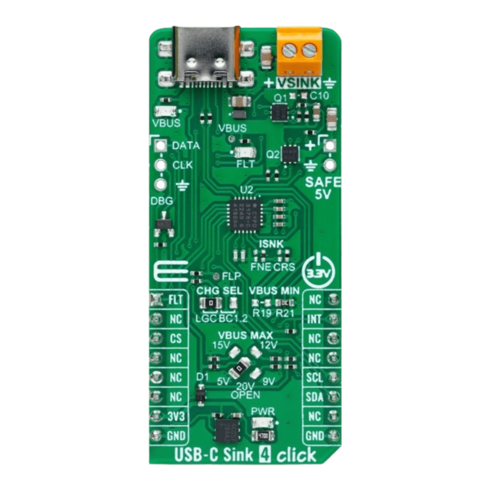 Mikroelektronika d.o.o. MIKROE-6124 USB Type-C Power Sink Controller for Versatile Device Charging - The Debug Store UK