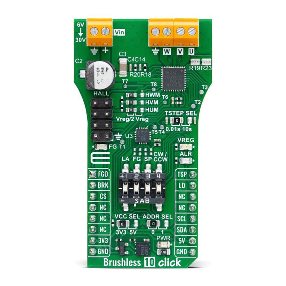 Mikroelektronika d.o.o. MIKROE-6136 Brushless 10 Click Board™ - The Debug Store UK